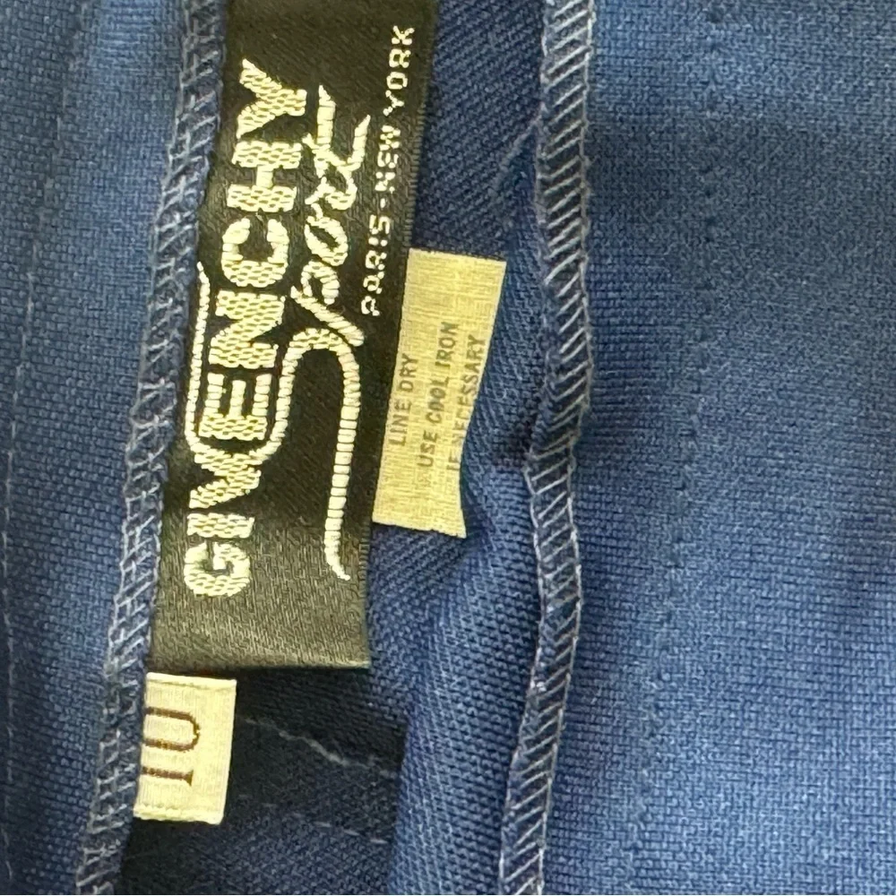 GIVENCHY Sport Royal Blue Skirt Midi Vintage 70’s 80’s Work A Line Party 10 8 6 - Picture 4 of 6